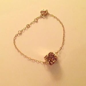 Raw mineral Gold bracelet anthropologie